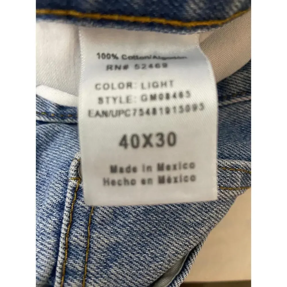 George Men's Regular Fit Jeans 40x30 Light Wash (1)